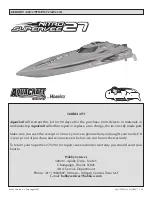 AquaCraft SuperVee 27 Nitro Assembly And Operation Manual preview