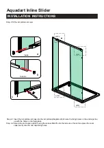 Preview for 7 page of Aquadart inline Sliding 2 Sided Installation Instructions Manual