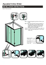 Preview for 10 page of Aquadart inline Sliding 2 Sided Installation Instructions Manual