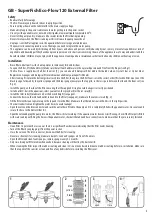 Preview for 3 page of Aquadistri SuperFish Eco-Flow 120 Warranty And Manual