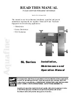 Aquafine MP-2-SL Manual preview