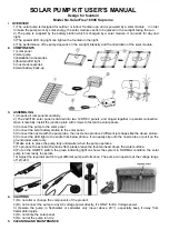 Preview for 1 page of Aquagarden SolarFree 1600C Supreme User Manual