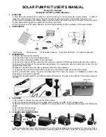 Aquagarden SolarFree 800C Supreme User Manual preview