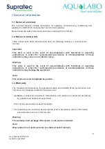 Preview for 6 page of AquaLabo Supratec S200 WCS User Manual