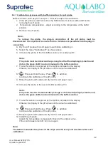 Preview for 22 page of AquaLabo Supratec S200 WCS User Manual