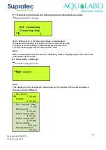 Preview for 27 page of AquaLabo Supratec S200 WCS User Manual