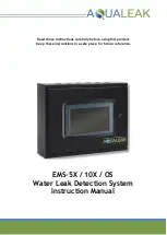 Preview for 1 page of AQUALEAK EMS-10X Instruction Manual