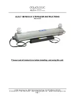 AquaLogic ALSLT Series Instructions Manual preview