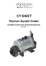 AquaLogic CYGNET Installation Instructions & Operating Manual preview