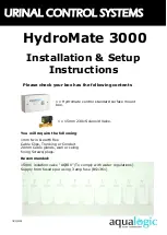 Preview for 1 page of AquaLogic HydroMate 3000 Installation & Setup Instructions