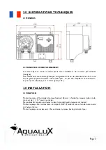 Предварительный просмотр 4 страницы AQUALUX MIXY PH 1.8-01 Installation Instructions Manual