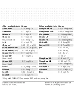 Preview for 12 page of Aqualytic CHECKIT Comparator D55 Instruction Manual