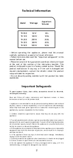 Preview for 2 page of aquamanta TH 050 Instruction Manual