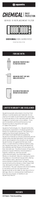 Preview for 1 page of Aquamira CHEMICAL IV Series User Manual