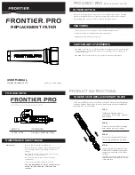 Preview for 1 page of Aquamira Frontier Pro 67013 User Manual