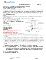 AQUAMOTION AMH1K-7ODRXZT1 Instruction Sheet предпросмотр