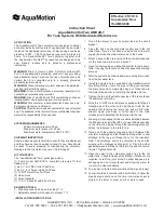 AQUAMOTION AMH2K-7 Instruction Sheet предпросмотр