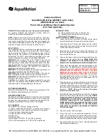 AQUAMOTION AquaMotionHot One AMH3K-7 Instruction Sheet предпросмотр