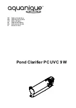 aquanique PC UVC 9 W Operating Instructions Manual предпросмотр