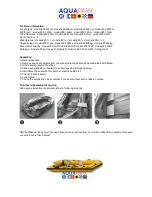 Preview for 2 page of Aquaparx RIB-230 Owner'S Manual