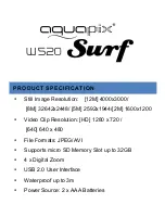 Preview for 1 page of AquaPix W520 Surf Quick Start Manual