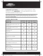 Preview for 2 page of AquaPRO 03AP530 Instructions Manual