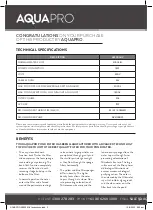 Preview for 2 page of AquaPRO 03AP546 Instructions Manual