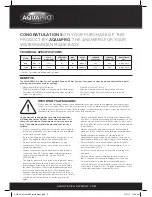 Preview for 2 page of AquaPRO 03AS310 Instruction Manual