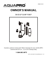 Preview for 1 page of AquaPRO 35034-5 Owner'S Manual