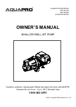 Preview for 1 page of AquaPRO 60013 Owner'S Manual