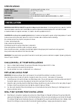 Preview for 4 page of AquaPRO 60013 Owner'S Manual