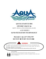 AquaPRO AL50 SERIES Owner'S Manual preview