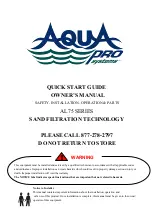 Preview for 1 page of AquaPRO AL75 Series Quick Start Manual