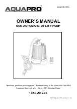 AquaPRO SU125C Owner'S Manual preview