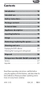 Предварительный просмотр 18 страницы AquaPur AFR 3 C2 Operating Instructions Manual