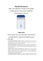 Предварительный просмотр 1 страницы Aquapure Health Protector Quick Manual