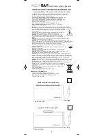 Preview for 2 page of AQUARAY AQUABEAM Instructions For Installation And Use Manual