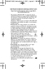 Preview for 33 page of AQUARAY MiniLED 400 Instructions For Installation And Use Manual