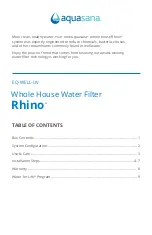 Preview for 2 page of Aquasana WELL WATER Rhino EQ-WELL-UV Owner'S Manual