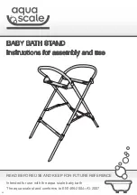 Предварительный просмотр 1 страницы Aquascale BABY BATH STAND Instructions For Assembly And Use