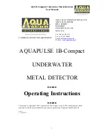 Preview for 1 page of AQUASCAN INTERNATIONAL AQ1B User Manual