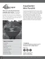 Preview for 2 page of AquaScape 78325 Instructions & Maintenance