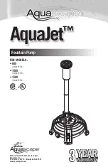 AquaScape AquaJet 1000 Quick Start Manual preview