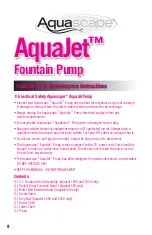 Preview for 8 page of AquaScape AquaJet 1000 Quick Start Manual