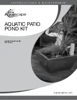 Preview for 1 page of AquaScape AQUATIC PATIO POND KIT Instructions & Maintenance