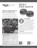 Предварительный просмотр 2 страницы AquaScape Pond Air 2 Instructions & Maintenance