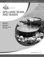 AquaScape Spillway Basin 78205 Instructions & Maintenance предпросмотр