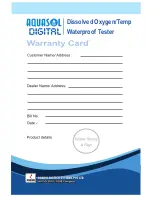 Preview for 8 page of Aquasol Digital AM-DO-01 User Manual