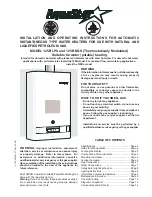 AquaStar 125B LPS Installation And Operating Instructions Manual preview