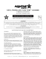 Preview for 3 page of AquaStar FLOW STAR SKRFL12 Series Installation And User Manual